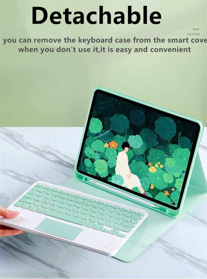AnMengXinLing Lovely Keyboard Case for iPad 9th/8th/7th Generation with Mouse,Case for iPad 10.2 inch with Pencil Holder and Deatachable Keyboard Mouse, Yellow - Image 2